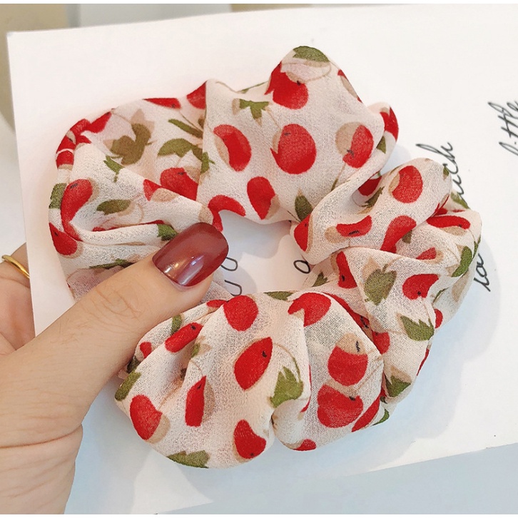 Dây buộc tóc Scrunchies vài chiffon mềm xinh xắn HD72