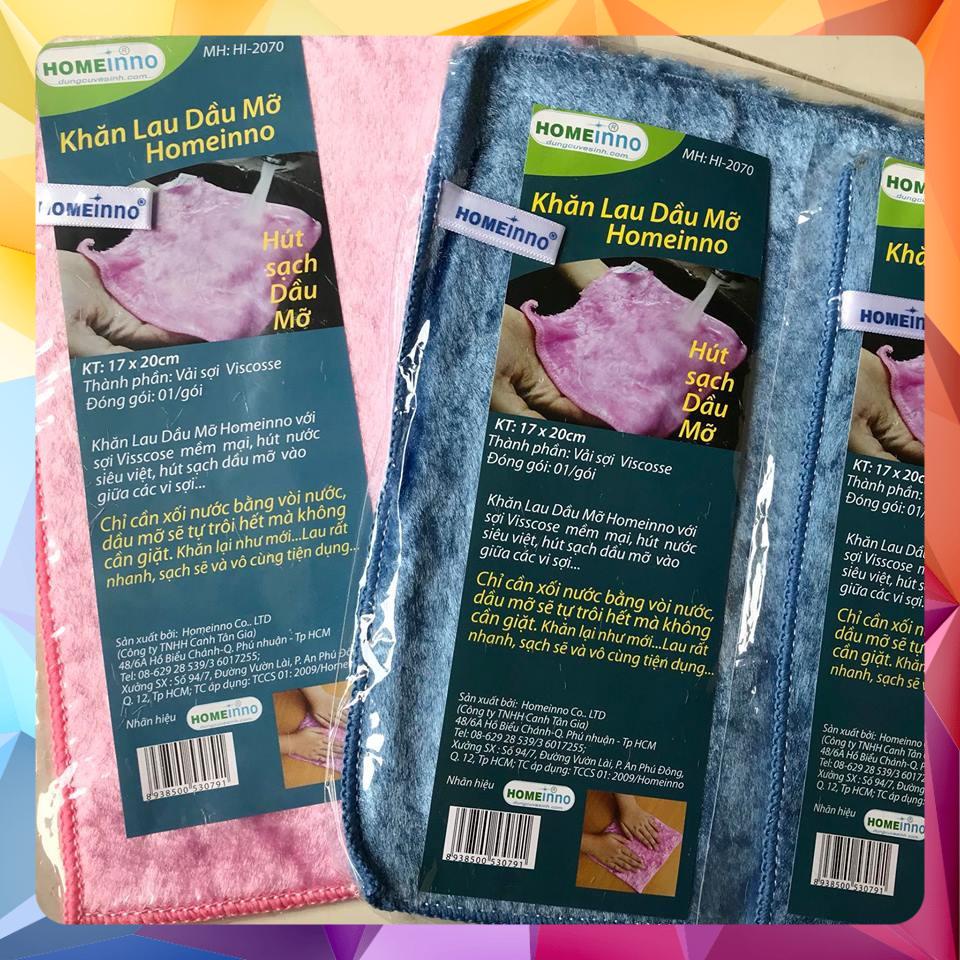 Combo Bộ 3 Khăn Lau Dầu Mỡ Nhà Bếp Homeinno