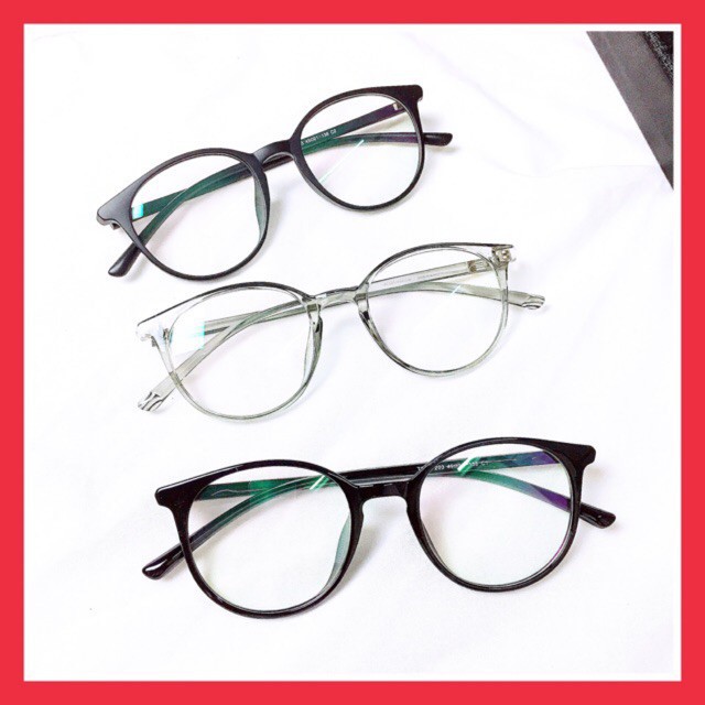 Gọng kính cận nam nữ mắt tròn nhỏ nhựa Liupeyewear L203 thời trang unisex nhiều màu trắng, hồng, đen bóng | BigBuy360 - bigbuy360.vn