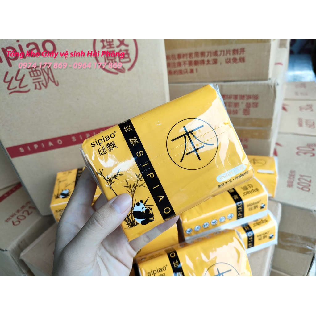 (FREE SHIP) [100% CHÍNH HÃNG] THÙNG 30 GÓI GIẤY ĂN GẤU TRÚC SIPIAO 6021 VN.
