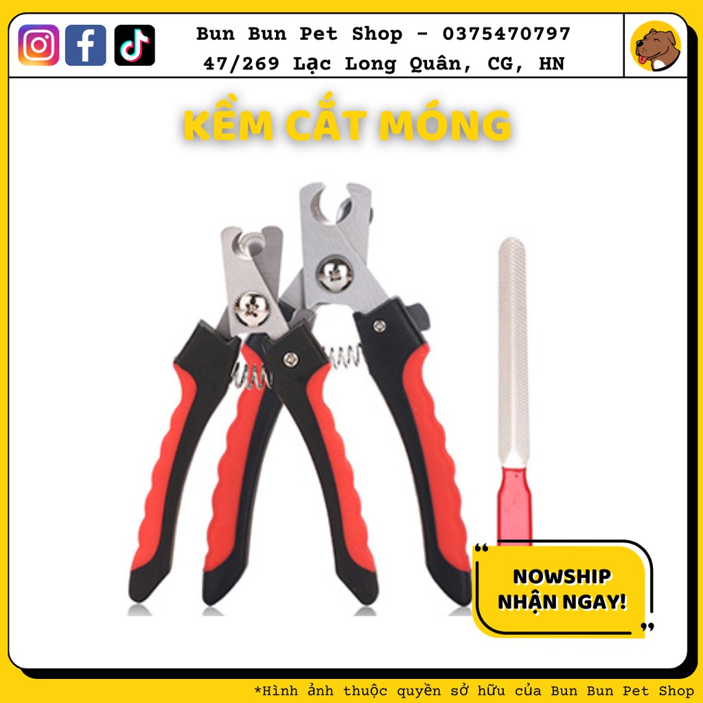 Bộ Kìm Cắt Móng Kèm Dũa Cho Chó Mèo