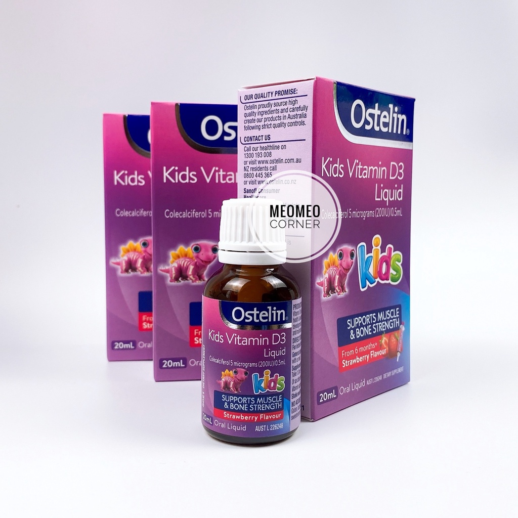 Ostelin Vitamin D3 Liquid 20ml Úc cho bé