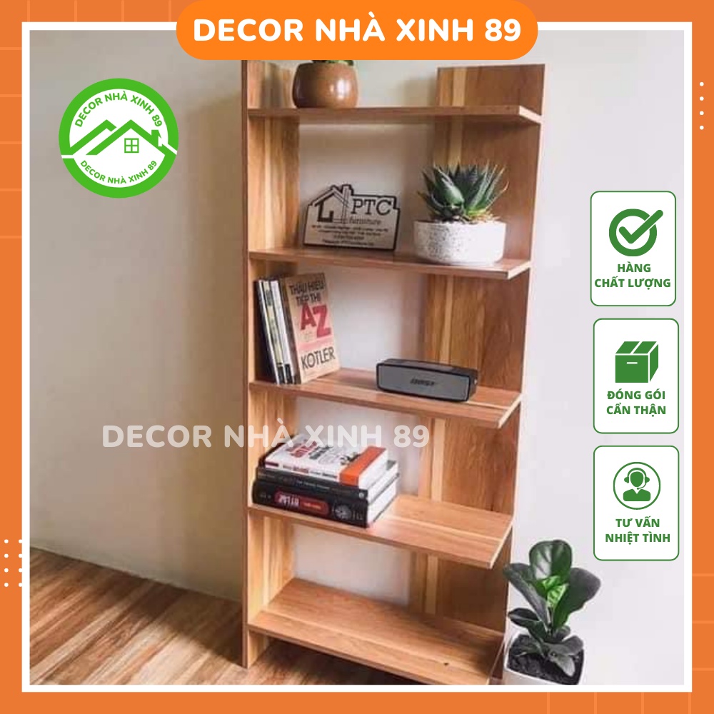 Kệ Sách Gỗ 5 Tầng - Kệ gỗ góc tường - Gỗ MDF