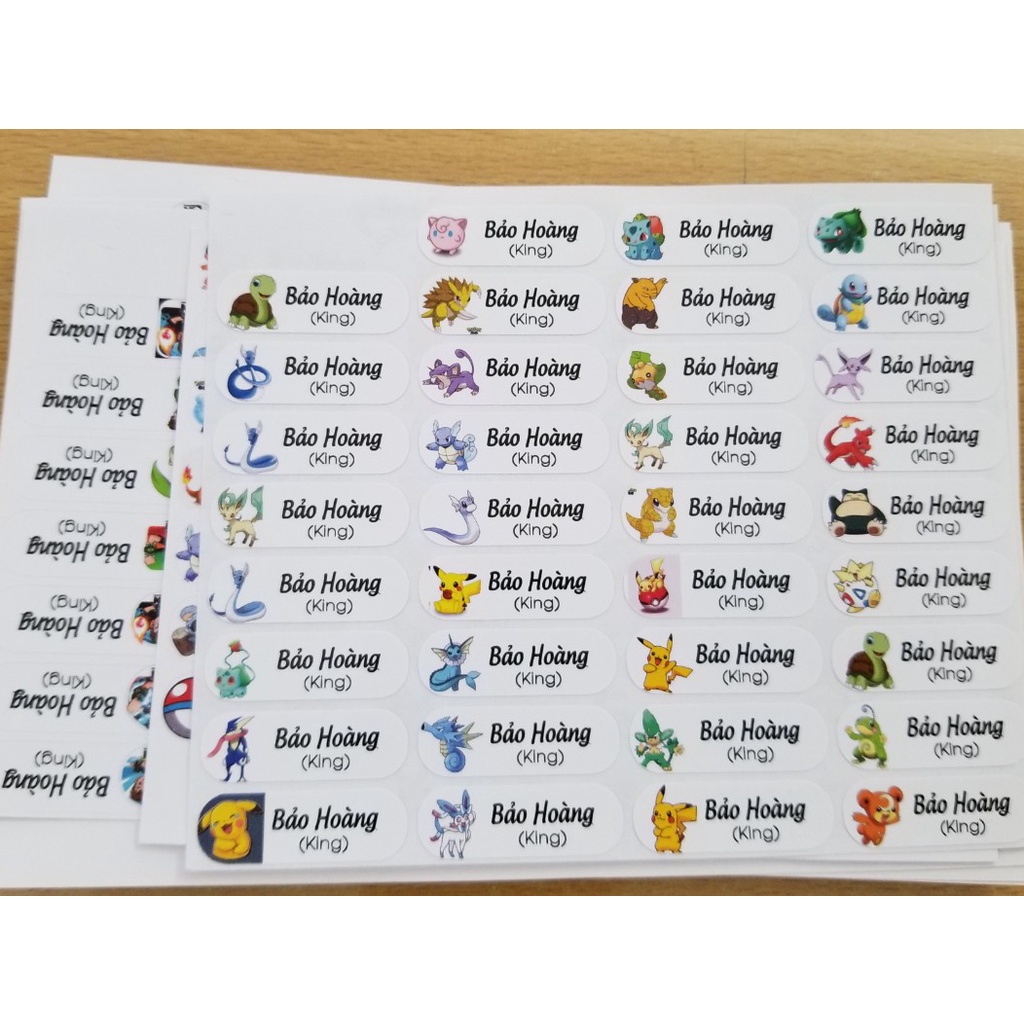 Com bo 150 Sticker tên bé 2