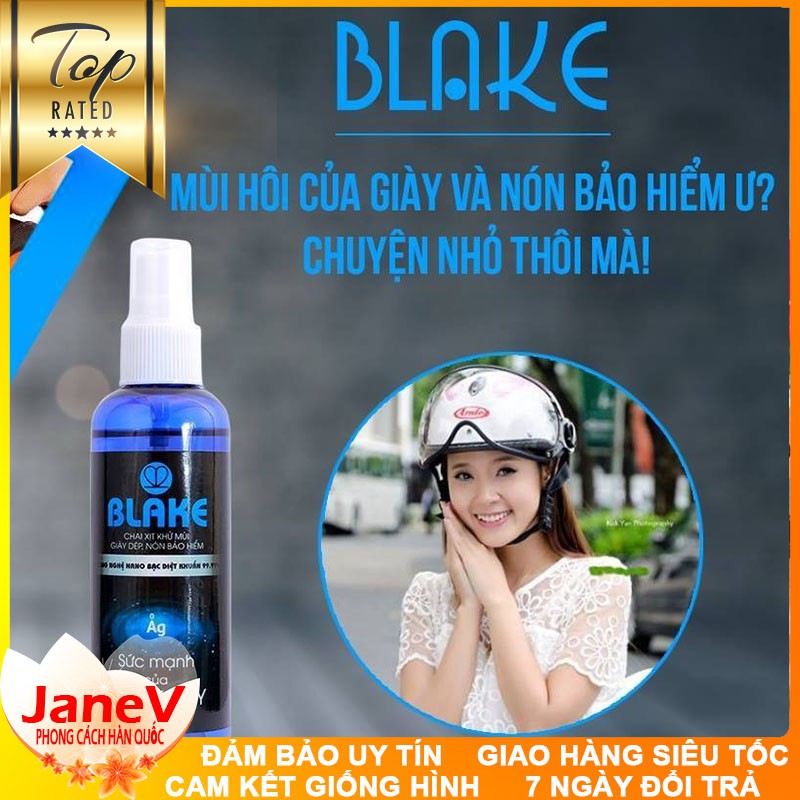 Xịt Khử Mùi Hôi Chân, Giày Dép Do Ra Nhiều Mồ Hôi Hương Nước Hoa Blake - Chứng nhận bởi viện Pasteur TP.HCM