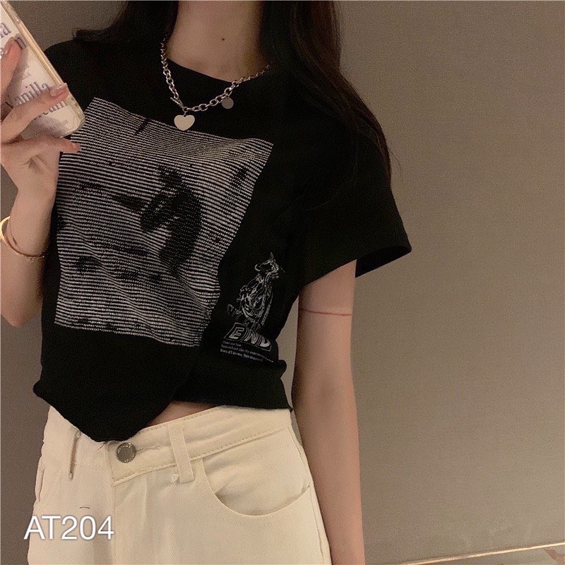 Áo kiểu nữ VN CLO in hình 1 ms - AT204