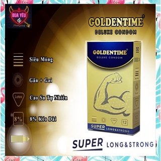 Bao cao su Gân Gai Goldentime cải tiến 9% benzocain tăng cảm giác yêu đương - kéo dài thời gian siêu hot 2022