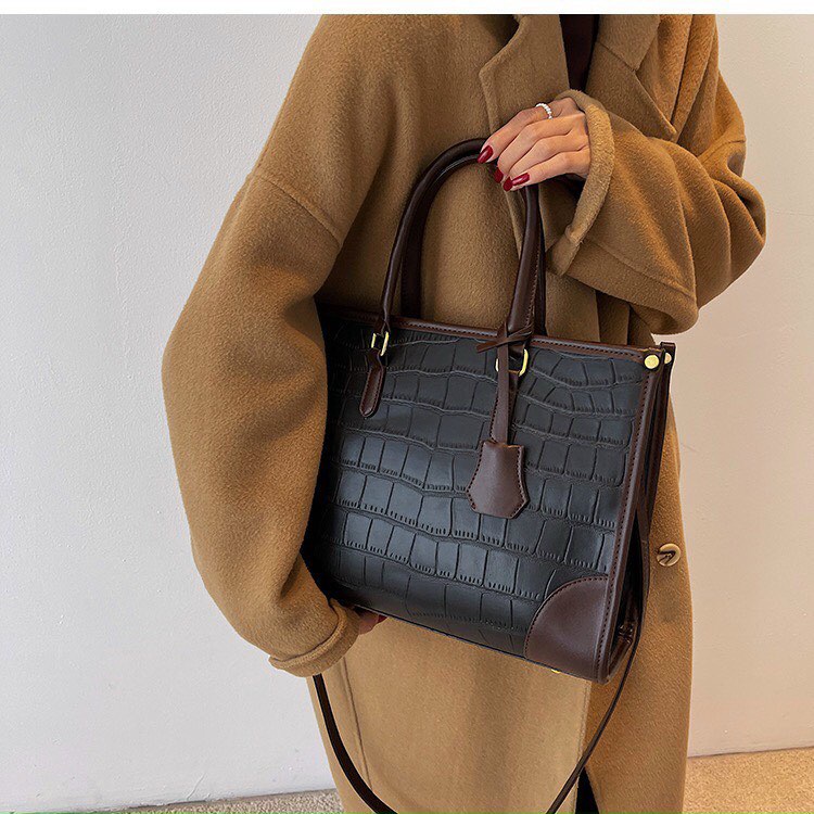 Túi tote da ,túi xách nữ đeo chéo thời trang đựng vừa A4 DT003