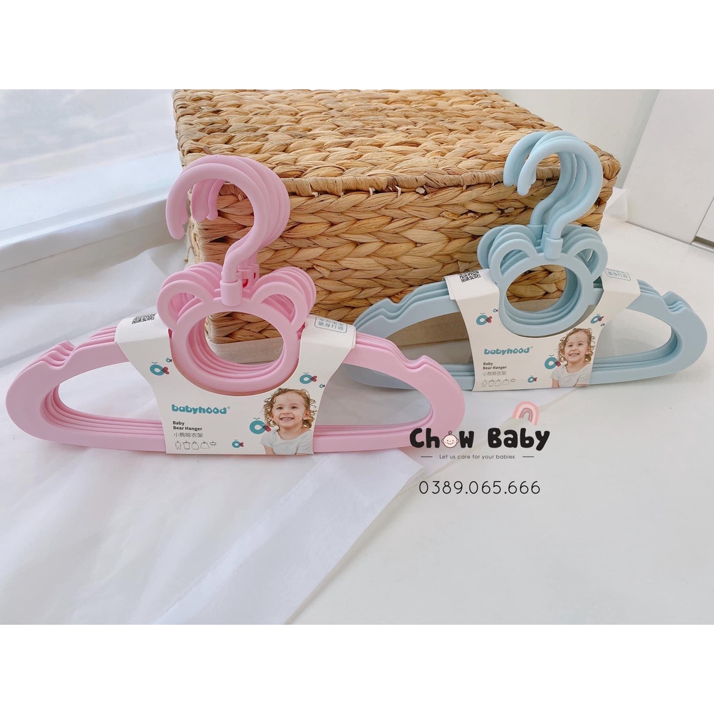 Set 5c móc phơi quần áo hình gấu Babyhood cho bé