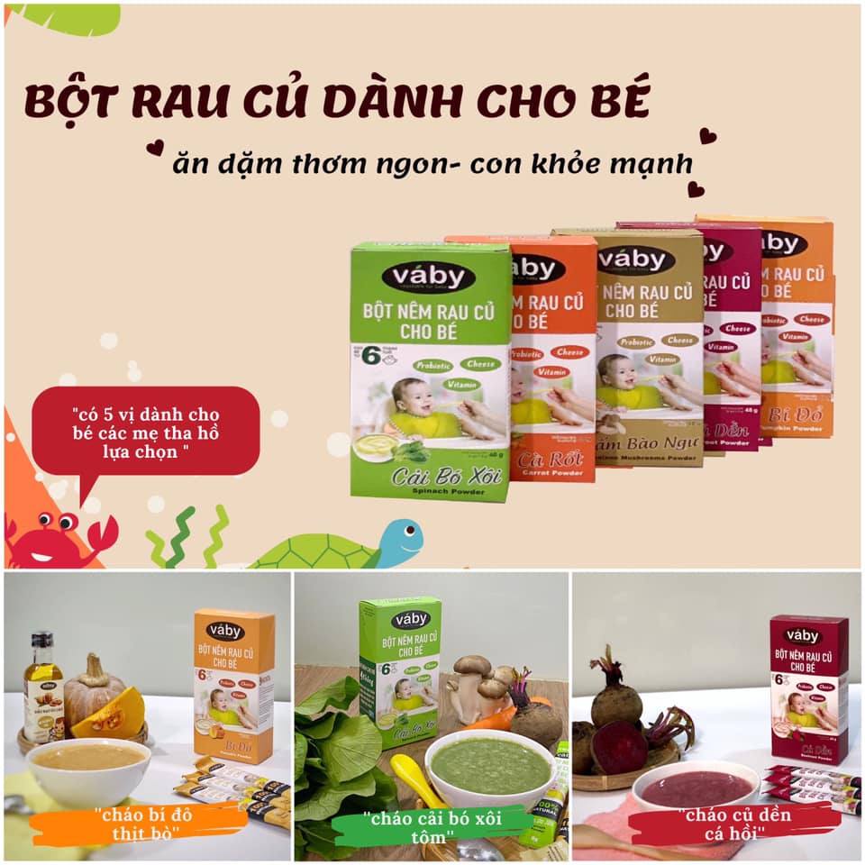 Dầu ăn, nước mắm, Gia vị ăn dặm, bột nêm rau củ 9 Nghĩa cho bé từ 6 tháng tuổi