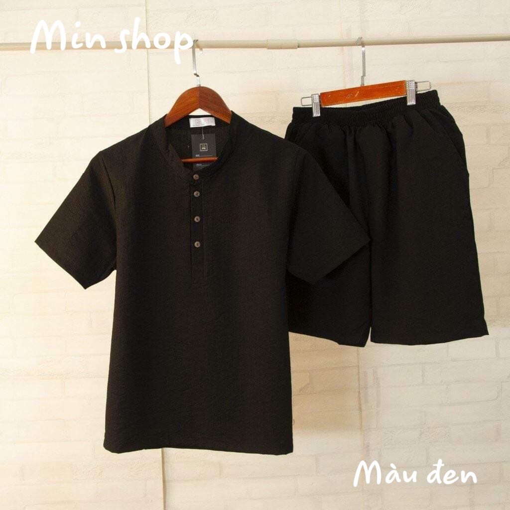 Bộ đũi nam cổ tàu 👉FREESHIP👈 trẻ trung, phá cách, chất liệu đũi thái dày dặn, mềm mại, thoáng mát, có kèm ảnh thật | BigBuy360 - bigbuy360.vn