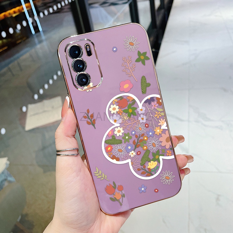 Ốp Điện Thoại TPU Silicone Mạ Điện Hình Hoa Mùa Hè Cho oppo reno 6 4G reno 6 5G reno 7 reno 7 se reno 8