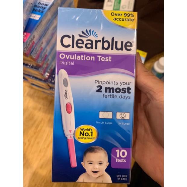 Que thử rụng trứng điện tử hộp 10 que Clearblue Digital Ovulation Test 2 Most [Chính hãng]