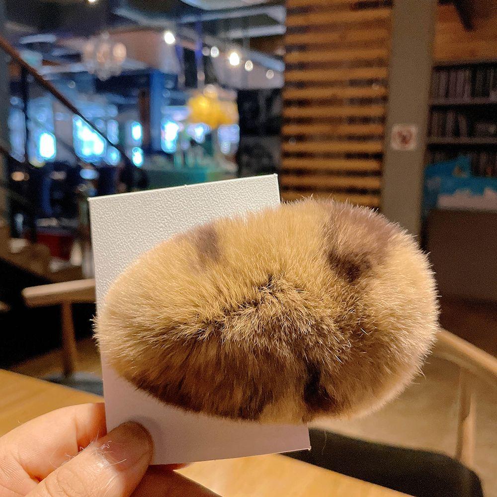 Set 2 Kẹp Tóc Lông Màu Trơn Ngọt Ngào Dành Cho Nữ