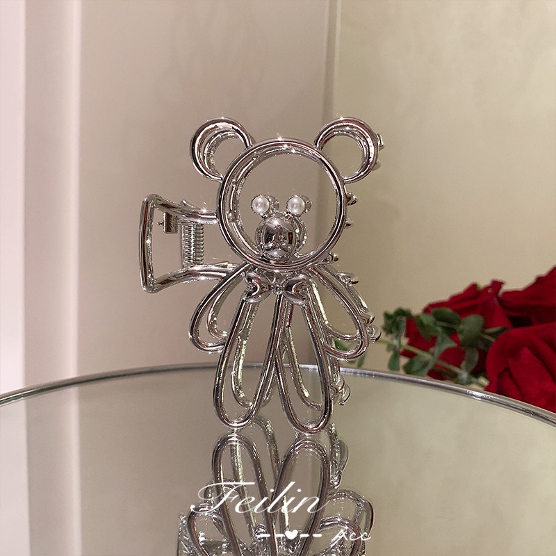 Kẹp Tóc Cỡ Lớn Bằng Kim Loại Thiết Kế Đơn Giản Phong Cách Hàn Quốc