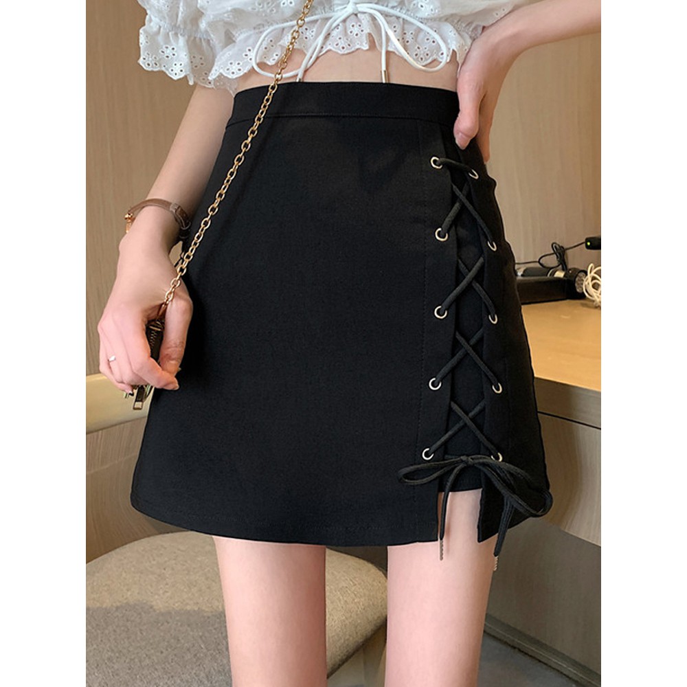[Mã FADIRECT20 giảm 20K đơn 150K] Chân váy chữ A đan dây eo cao thời trang trẻ trung nữ tính