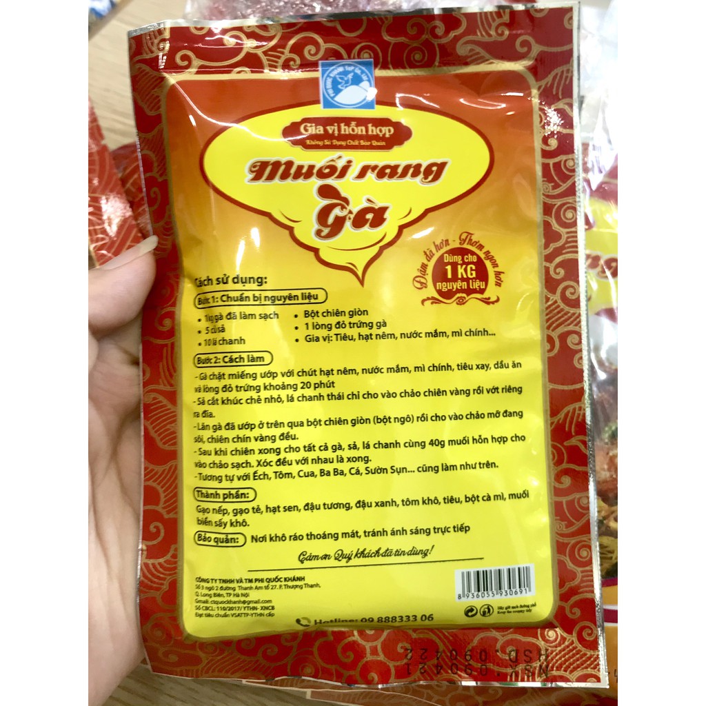 Bột Muối rang gà, vịt, tôm, ếch.. 45gr