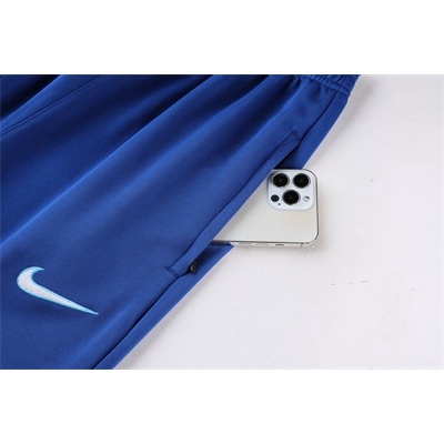 Set Đồ Thể Thao Gồm Áo Khoác Chelsea Tay Dài Và Quần Dài Có Khóa Kéo Bằng polyester Màu Xanh Dương Size S-2XL Thời Trang 2022-23 Cho Nam