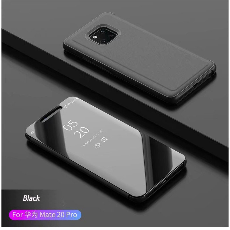 Hsm Mirror Huawei Mate 20 / 30 Pro / 20 Lite Case Clear View Mirror Flip Stand Cover