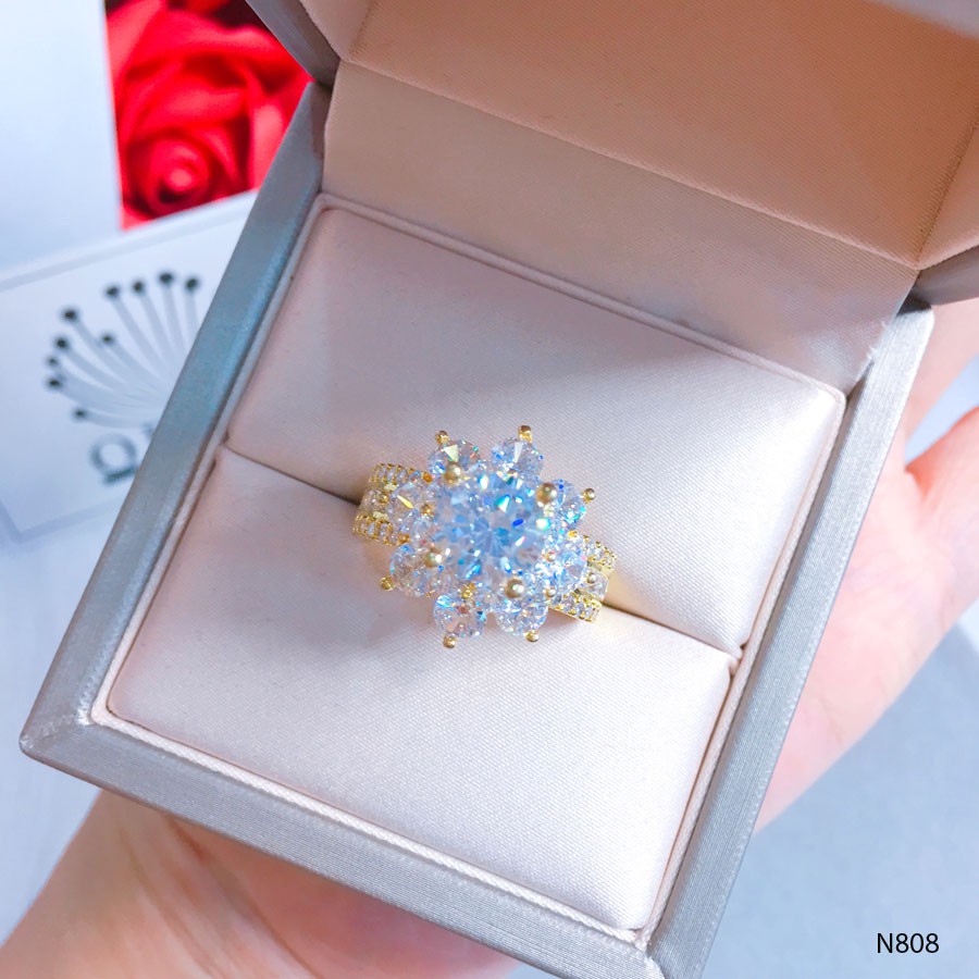Nhẫn Đá Nhô 💎𝑭𝑹𝑬𝑬𝑺𝑯𝑰𝑷 💎 Nhẫn nữ hột cao đính đá cao cấp bền màu