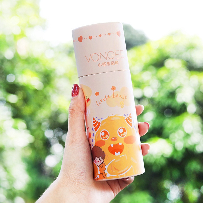 Vongee Bộ Son Bóng 5 Trong 1 Dưỡng Ẩm Chống Nước Không Dính Cốc Hình Quái Vật Nhỏ