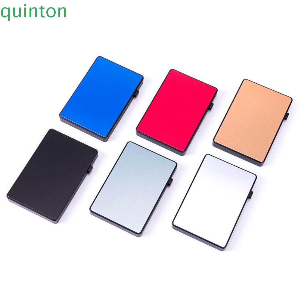 QUINTON Ví đựng thẻ tín dụng RFID tự động bằng hợp kim nhôm chống trộm thông minh