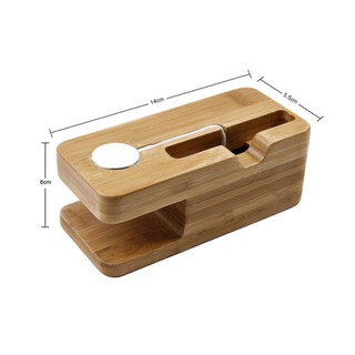 Dock Gỗ 2in1 Cho Apple Watch $ Iphone