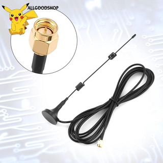 Ăng Ten Khuếch Đại Tín Hiệu Sma 2.4ghz 3dbi Wifi Wlan 5 X + Đế Đỡ