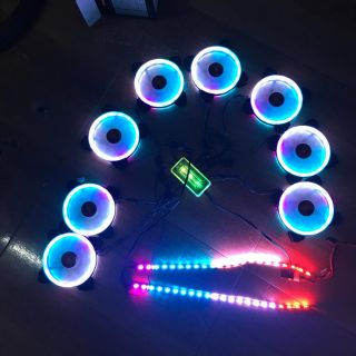 Quạt tản nhiệt led coolmool trang trí case máy tính v2
