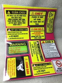 bộ 12 tem dán vui nhộn