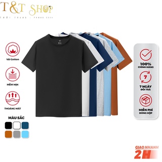 Áo thun Unisex Basic áo phông trơn nam nữ oversize form rộng chất vải cotton mềm mịn mát