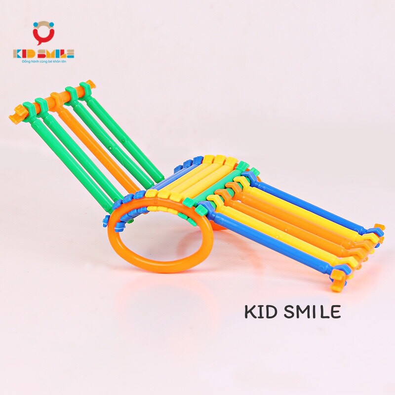 Đồ chơi sáng tạo, tư duy - Túi 180 chi tiết xếp hình que - DOZKIDZ