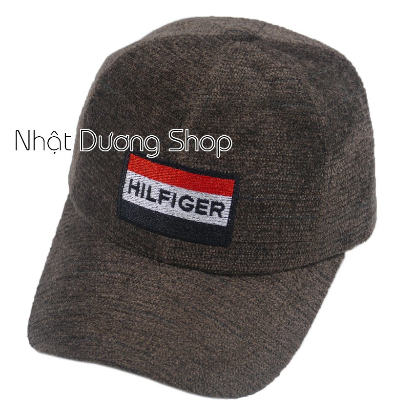 Nón kết nhung thêu Hilfger chất liệu vải nhung mềm đẹp hích hợp cho nam và nữ