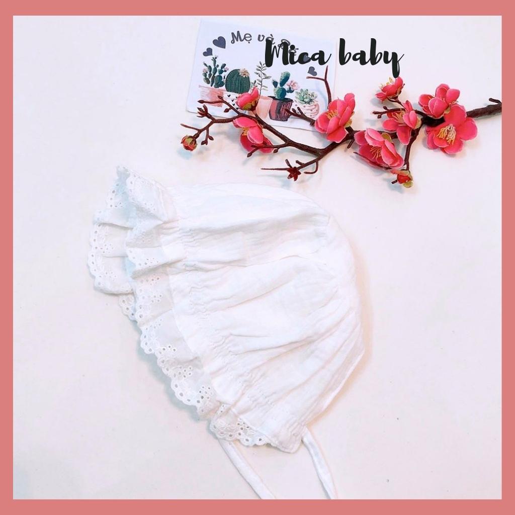 Mũ tiểu thư, mũ cô gái hà lan chất xô đũi trơn đáng yêu cho bé Mica baby MTT162