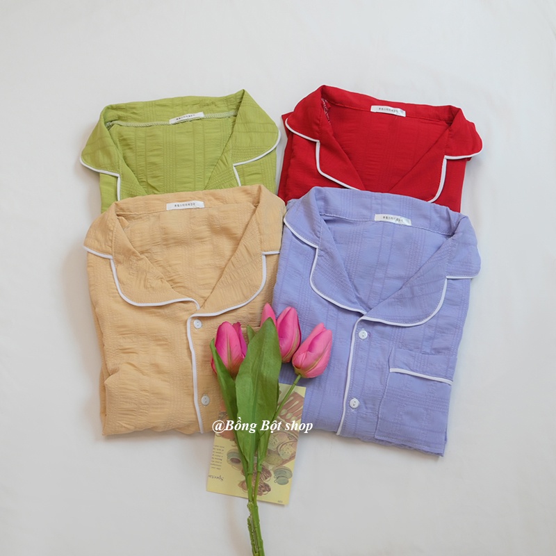 BỘ ĐỒ NGỦ MẶC NHÀ VẢI MỀM RAINBOW MÀU SẮC HOT HÈ 2022