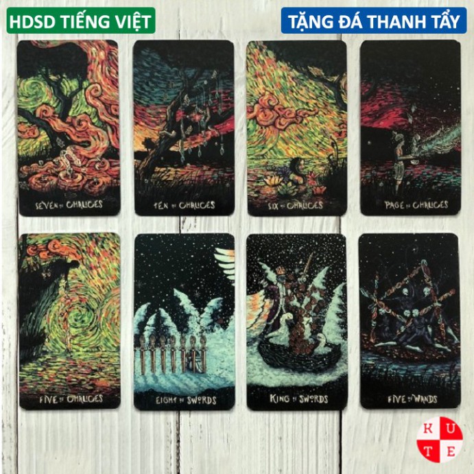 Bài Tarot Prisma Visions 78 Lá Cán Bóng Giấy Dày Tặng File Hướng Dẫn Tiếng Việt Và Đá Thanh Tẩy