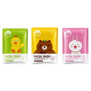 Lẻ 1 miếng mặt nạ dưỡng da Facial Mask Bioaqua ( Gấu Vịt Thỏ )