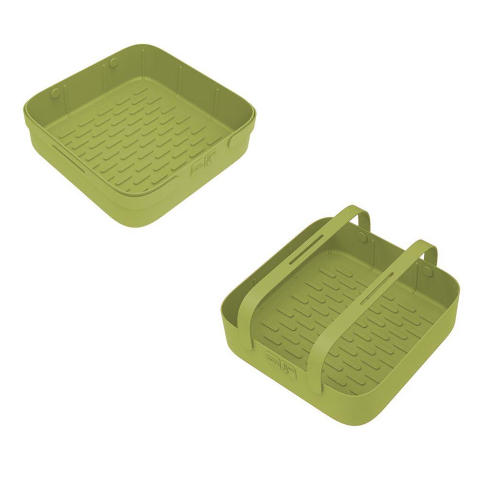 Rổ Nướng Bánh Pizza Hình Vuông Bằng Silicone Tái Sử Dụng Được