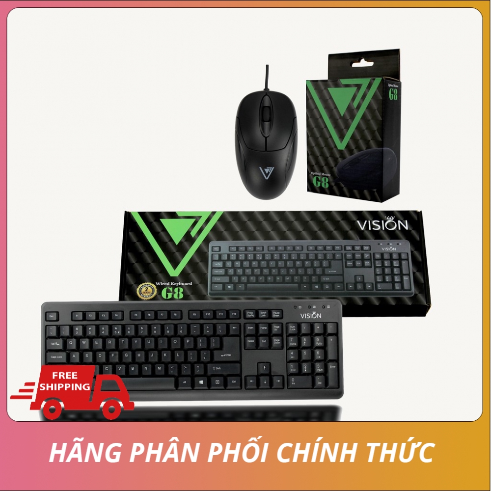 Bàn Phím + Chuột Vision G8 - Chính hãng VSP bảo hành 24 tháng