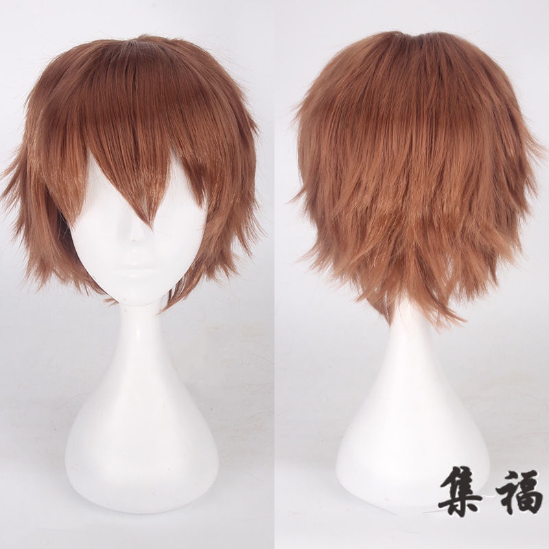 Jifu cosplay anime giả tóc giả màu phổ quát Harajuku chống cong vênh Kiểu tóc ngắn chống cong vênh của nam giới Âu Mỹ