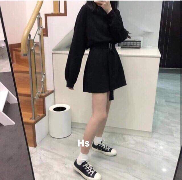 Váy khuy đai bụng tay dài HSV466 | BigBuy360 - bigbuy360.vn