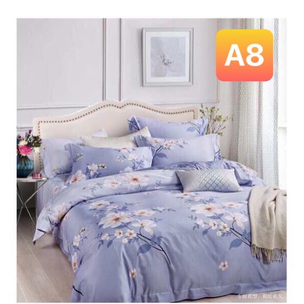 Bộ drap gối Tencel vải nhập Hàn Quốc đỉnh cao mát , mềm mại 4 MÓN  { drap và 3 áo gối}