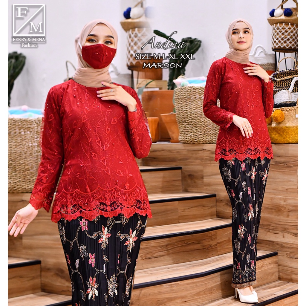 (Chất Lượng Tốt Nhất) Áo Cánh Adina Javanese / Trang Phục Dự Tiệc / Trang Phục Dự Tiệc Độc Đáo / XL Bavanese / XL / XL / XL XXL Javanese Áo Sơ Mi Javanese Đẹp / Hijab Javanese /