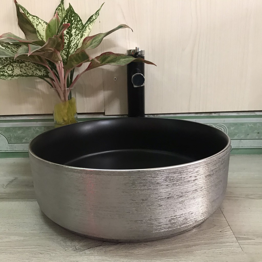 LAVABO TRÒN MẠ BẠC