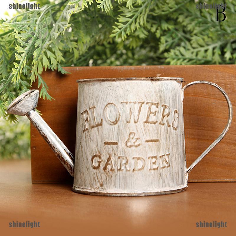 [Shine] vintage flower pot succulent planter metal plant bucket vertical garden decor [LT]