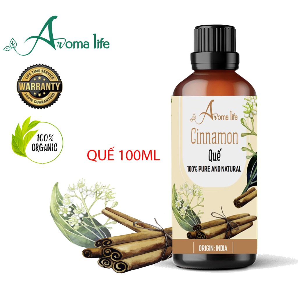 Tinh dầu nguyên chất vỏ Quế Aroma Life (10ml 50ml 100ml)