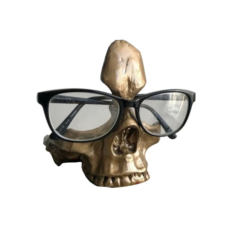 Giá Đỡ Mắt Kính Bằng Resin Hình Đầu Lâu Trang Trí Nhà Cửa / Văn Phòng