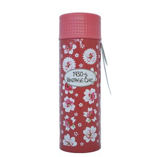 Ly nước có nắp đậy lock&lock flower mug lhc4022r - hoa màu đỏ