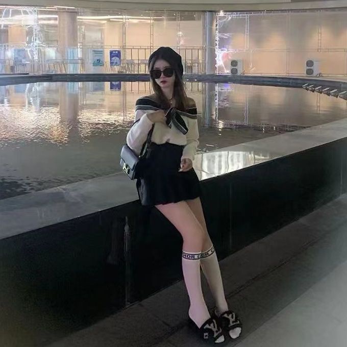 Áo Dệt Kim Trễ Vai Đính Nơ Thời Trang Cho Nữ