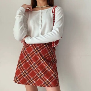 Chân váy kẻ sọc dáng ngắn LADY STYLE & OUTFITS
